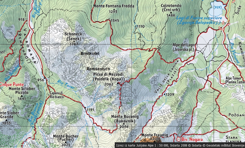 Dvoglavi vrh, okrog 1950 m :: Primorske stene