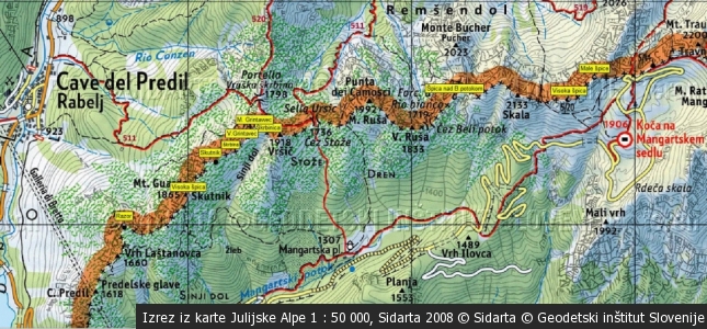 Vršič 1918 m (Predelski) – Ursic di Raibl/Raibler Confinspitze