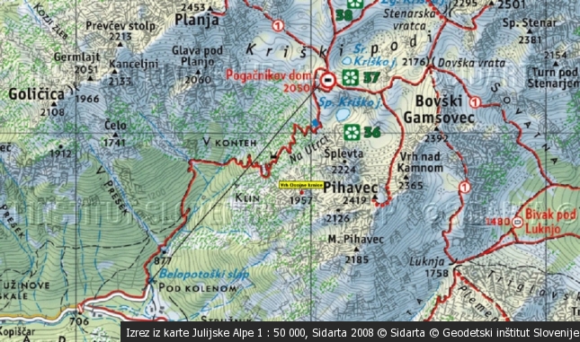 Šplevta (2224 m) in Vrh Osojne krnice (1957m)